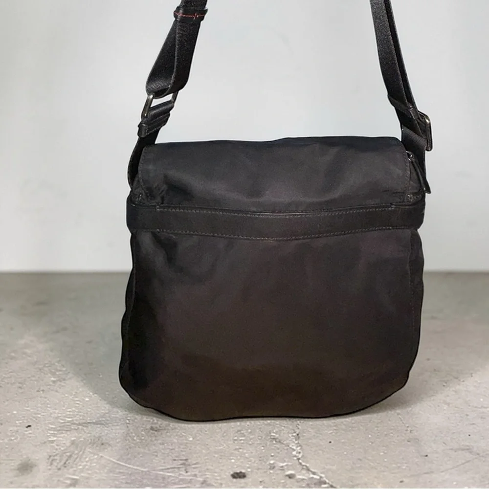 TUMI Black Ballistic Nylon Crossbody Messenger Travel Bag Adjustable Strap - Picture 7 of 14